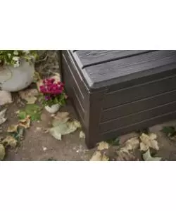 BAULE DA ESTERNO KETER "BRIGHTWOOD" IN RESINA MARRONE EFFETTO LEGNO 454 LT 145X69,7X60,3 CM